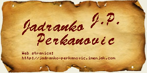 Jadranko Perkanović vizit kartica